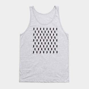 Black Cat Polka Dot Pattern Tank Top